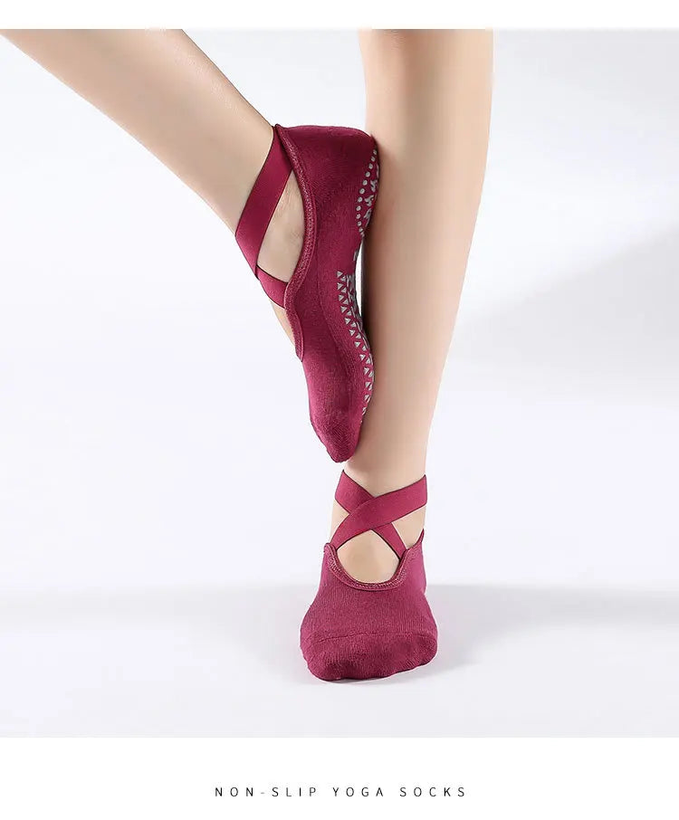 Non-Slip Pilates Grip Socks – Open-Toe Silicone Sole for Women product image