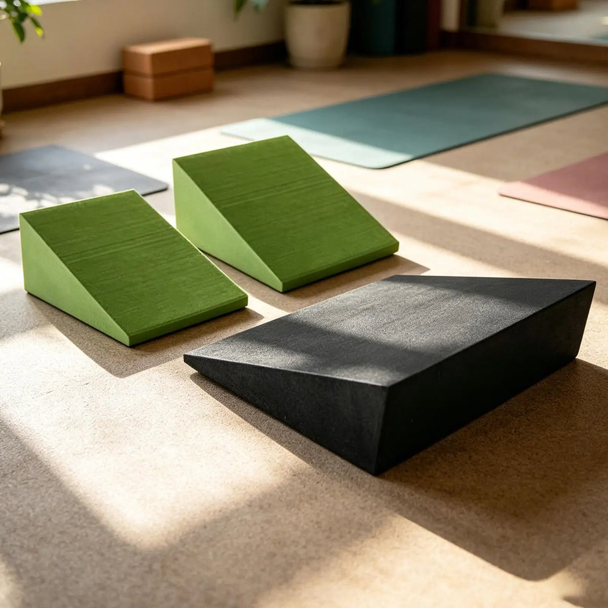 EVA Yoga Wedge Block Set – Inclined Foam Board for Stretching, Squats & Strength Training