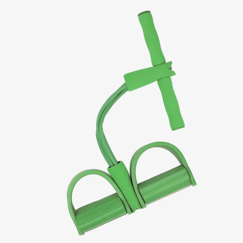 Pilates 4-Tube Elastic Pedal Puller Resistance Band – Portable Full-Body Fitness & Cardio Training