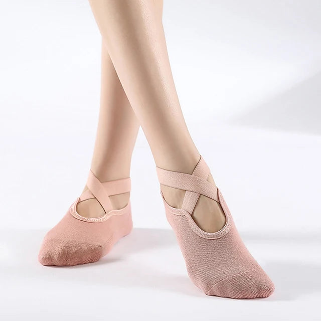 Non-Slip Pilates Grip Socks – Open-Toe Silicone Sole for Women product image