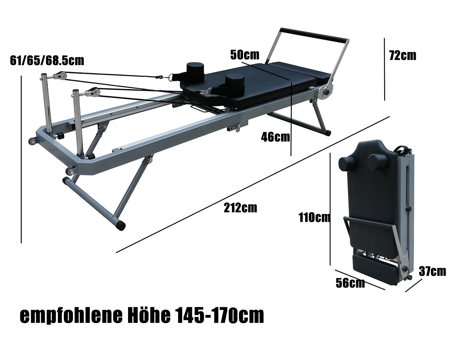 Foldable Pilates Reformer Machine – Home Gym Studio product image