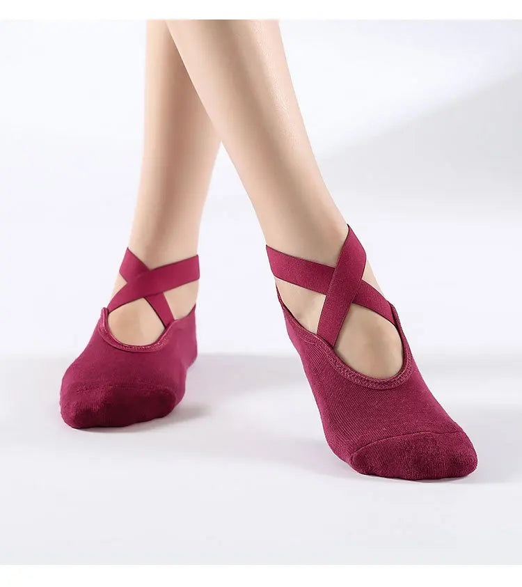 Non-Slip Pilates Grip Socks – Open-Toe Silicone Sole for Women product image