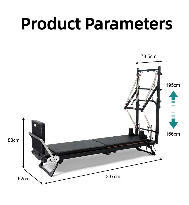 Foldable Half Tower Pilates Reformer – Home Studio Machine product image