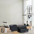 Wooden Pilates Reformer with Cadillac Trapeze Table – Oak Frame, Includes Sitting Box & Jump Board