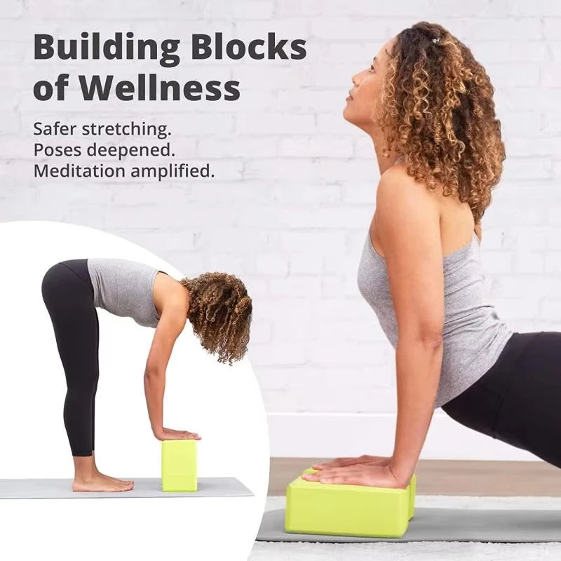 Foam Yoga Block – High-Density Pilates Brick for Stretching & Core Training