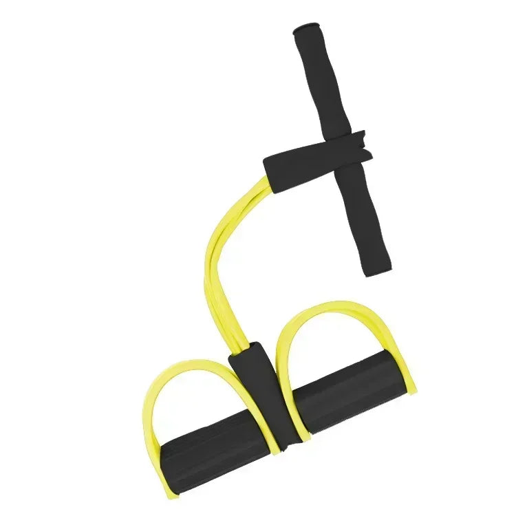 Pilates 4-Tube Elastic Pedal Puller Resistance Band – Portable Full-Body Fitness & Cardio Training