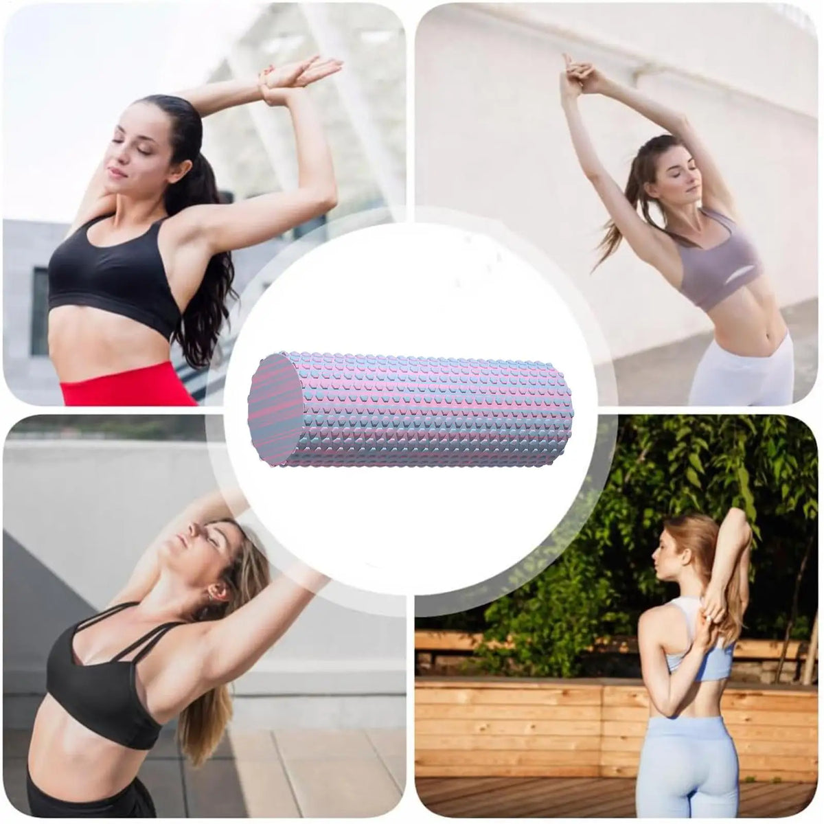 Pilates EVA Foam Roller 30cm – Portable Muscle Recovery, Deep Tissue Massage & Yoga Stretching