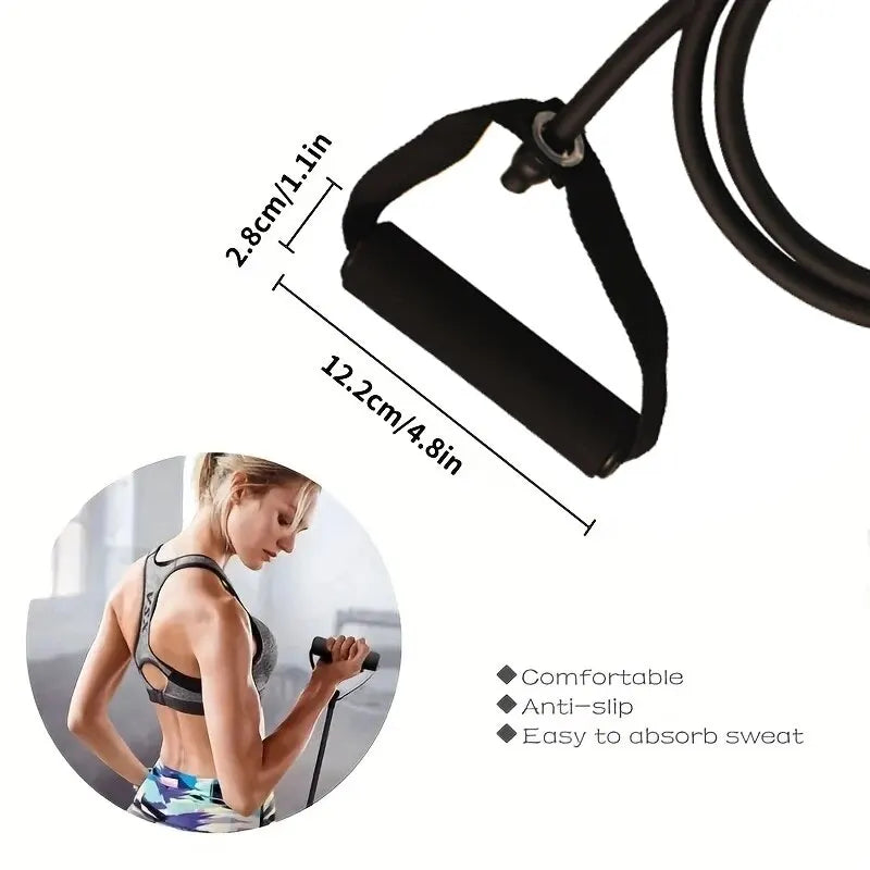 Pilates Resistance Bands with Handles – 10 to 30 lb for Full-Body Strength Training at Home