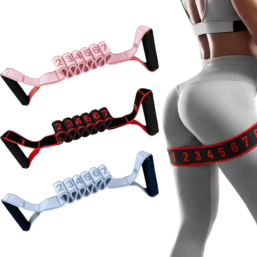 Pilates Stretch Resistance Band – 8-Level Multi-Segment for Yoga, Dance & Flexibility Training