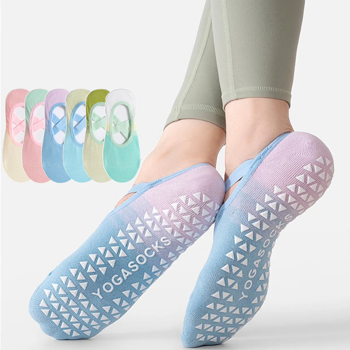 Non-Slip Pilates Grip Socks for Women – 6 Pairs Value Pack product image