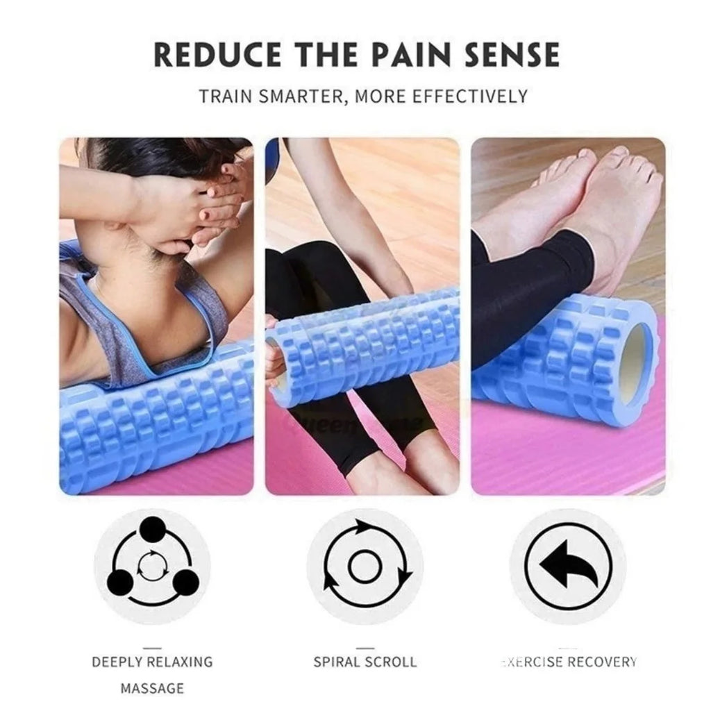 Pilates Hollow Foam Roller – 3D Floating Texture for Muscle Massage, Fascia Release & Yoga Recovery