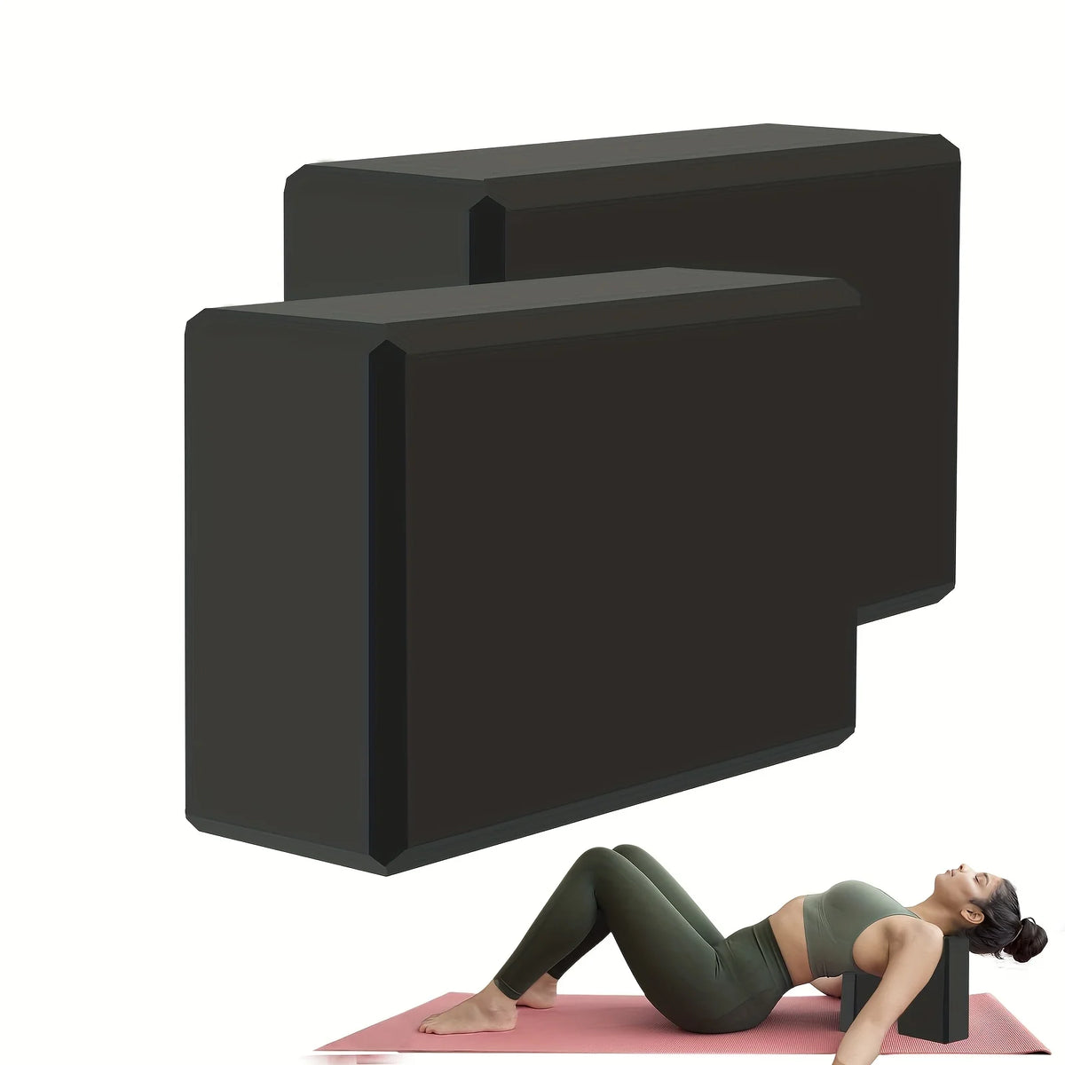 High-Density Foam Yoga Block – Lightweight, Odor-Free Pilates Prop for Women & Gym