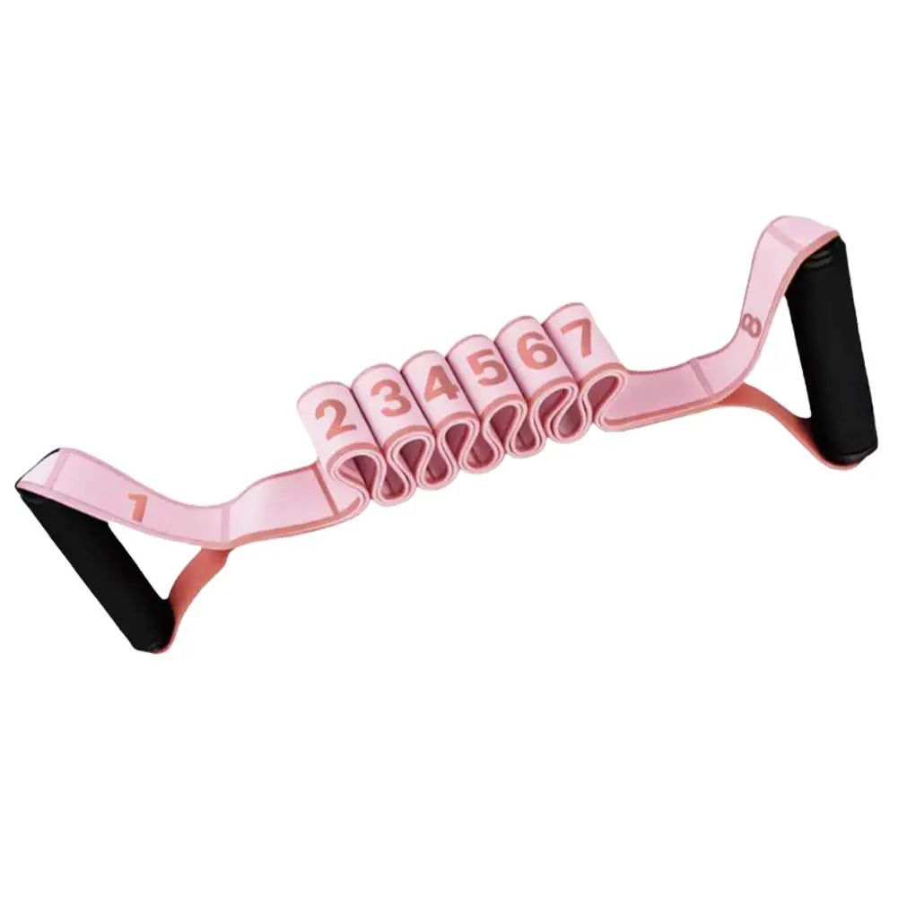 Pilates Stretch Resistance Band – 8-Level Multi-Segment for Yoga, Dance & Flexibility Training