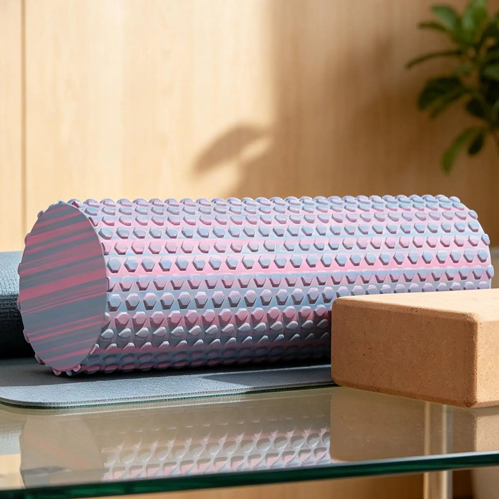 Pilates EVA Foam Roller 30cm – Portable Muscle Recovery, Deep Tissue Massage & Yoga Stretching