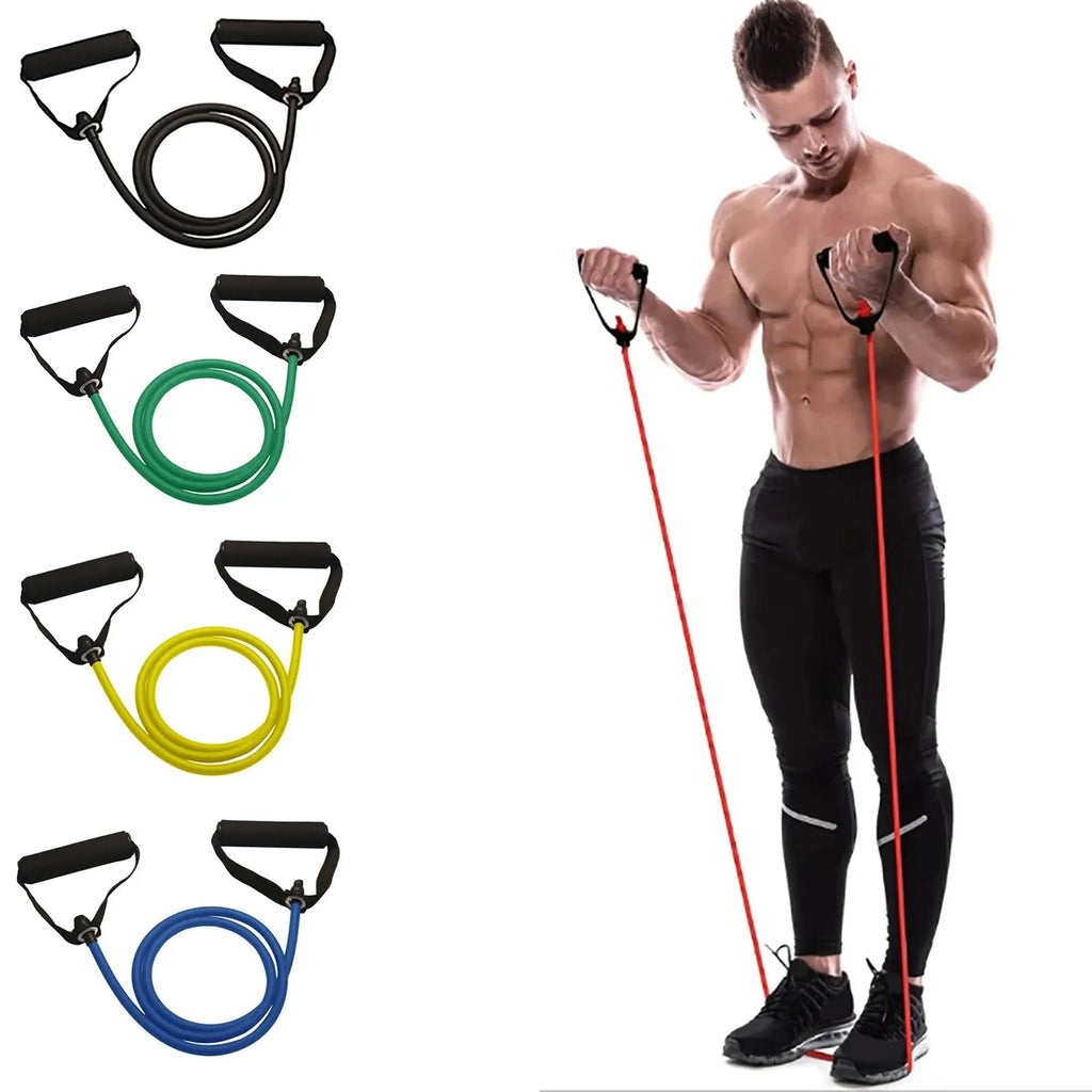 Pilates Resistance Bands with Handles – 10 to 30 lb for Full-Body Strength Training at Home