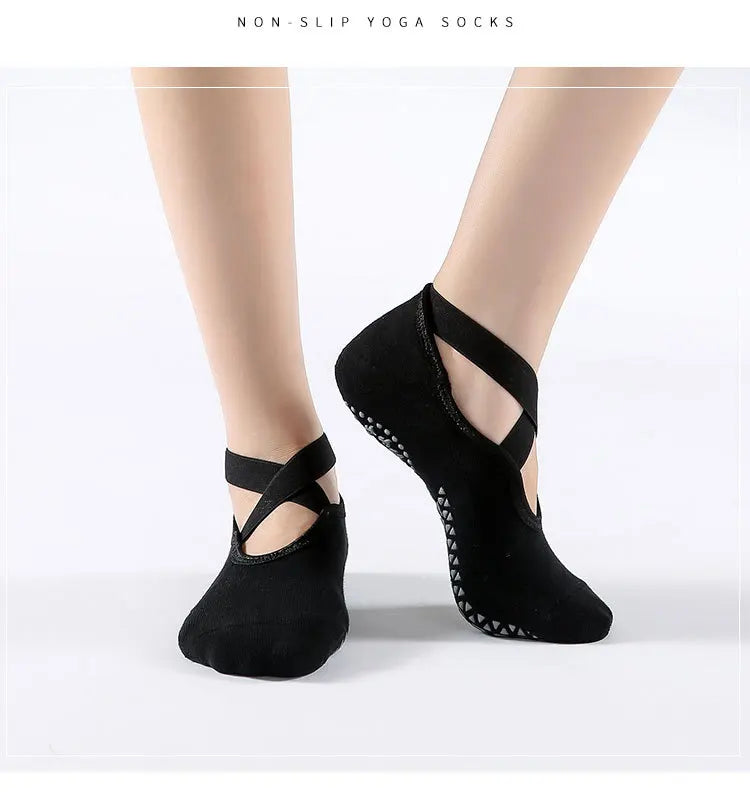 Non-Slip Pilates Grip Socks – Open-Toe Silicone Sole for Women product image