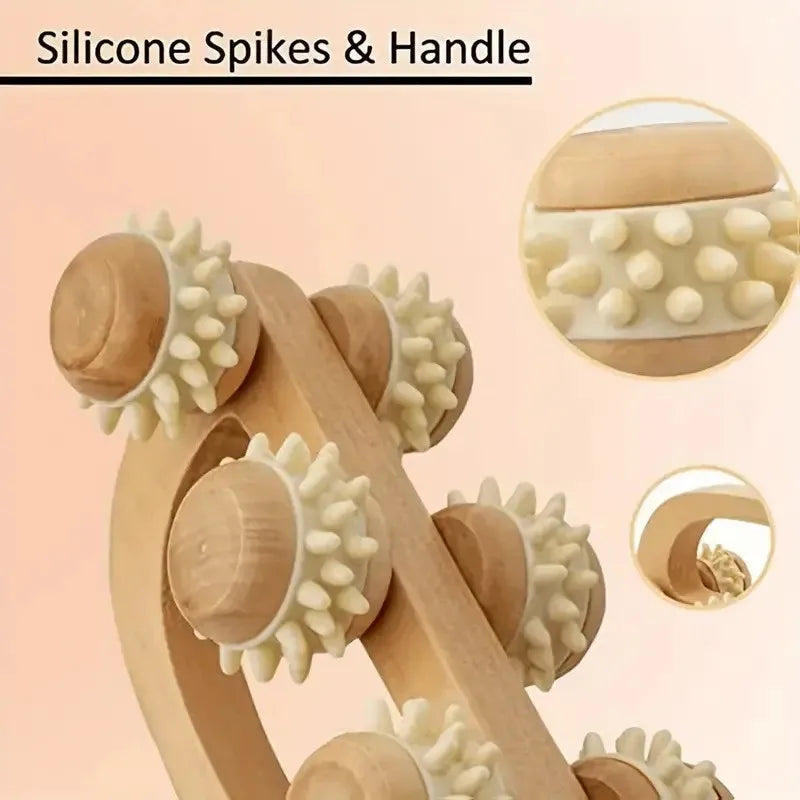 Wooden Massage Roller Stick – Muscle Relief & Lymphatic Drainage product image