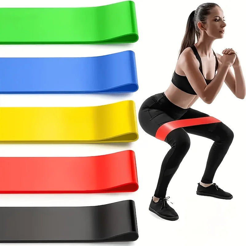 Pilates Resistance Loop Bands – Set of 5 for Strength Training, Body Shaping & Functional Fitness