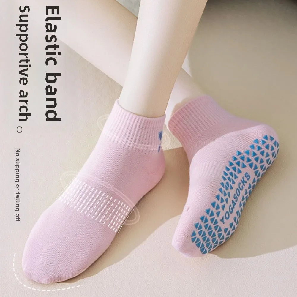Pilates Grip Socks for Women – Cute Non-Slip Cotton Ankle Socks product image