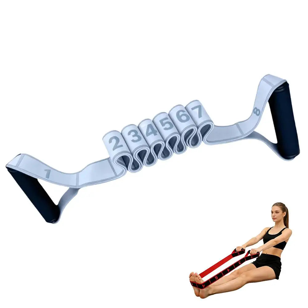 Pilates Stretch Resistance Band – 8-Level Multi-Segment for Yoga, Dance & Flexibility Training