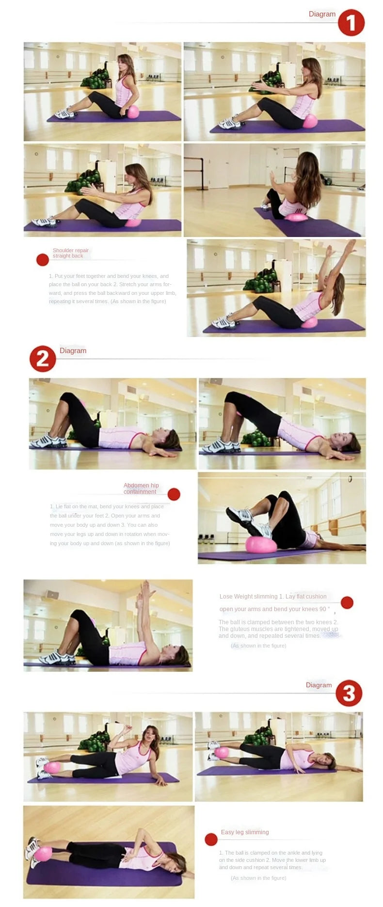 25cm Pilates Mini Ball – Anti-Burst Yoga Core & Balance Ball for Home Gym product image