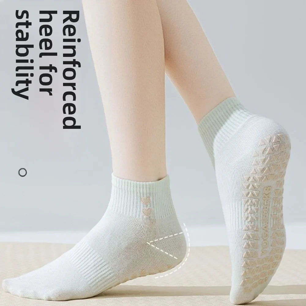 Pilates Grip Socks for Women – Cute Non-Slip Cotton Ankle Socks product image