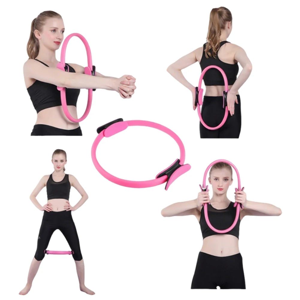 Pilates ring fitness circle with non-slip handles product gallery image
