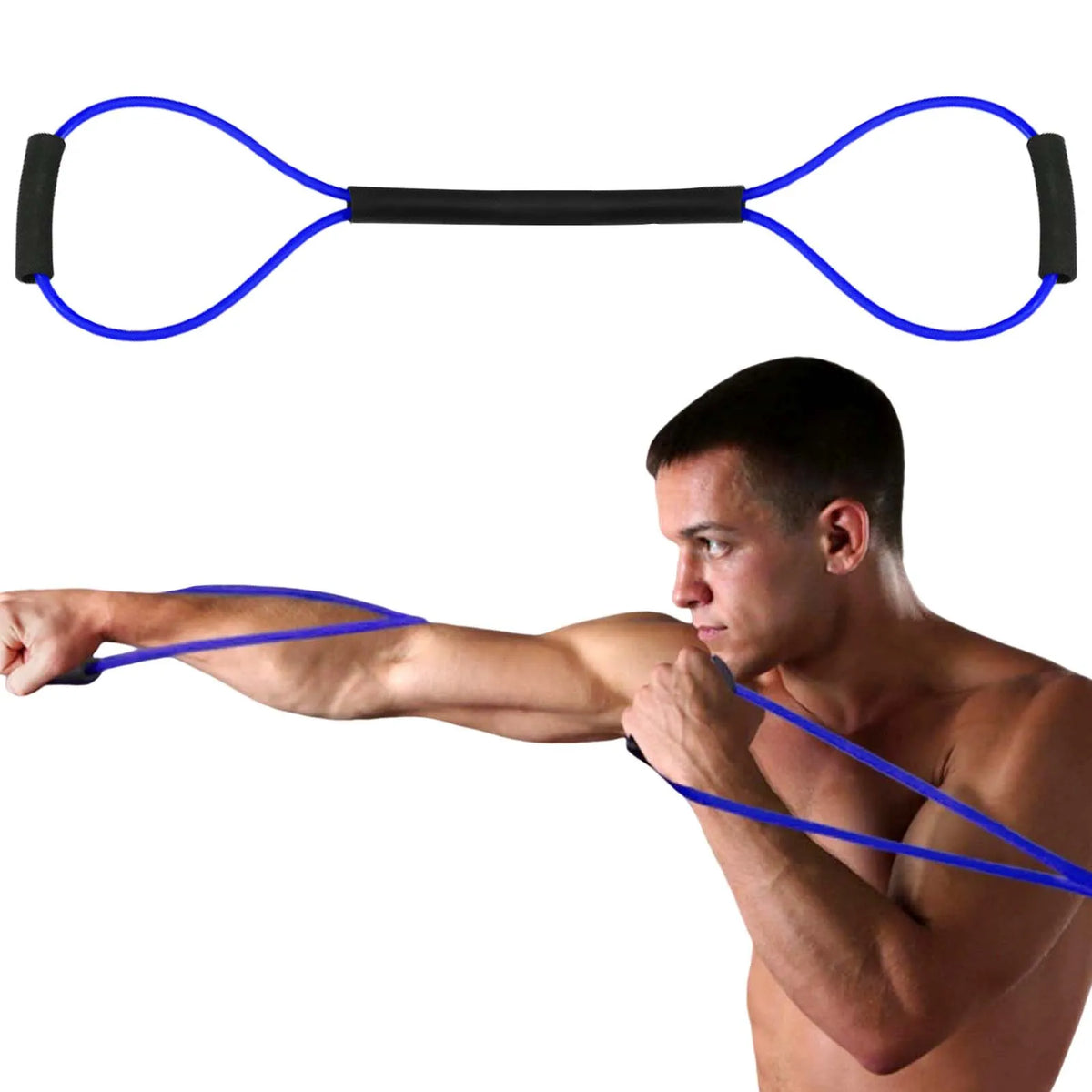 Resistance Band with Comfort Handles – 25, 30 & 35 lb for Pilates, Strength & Flexibility Training