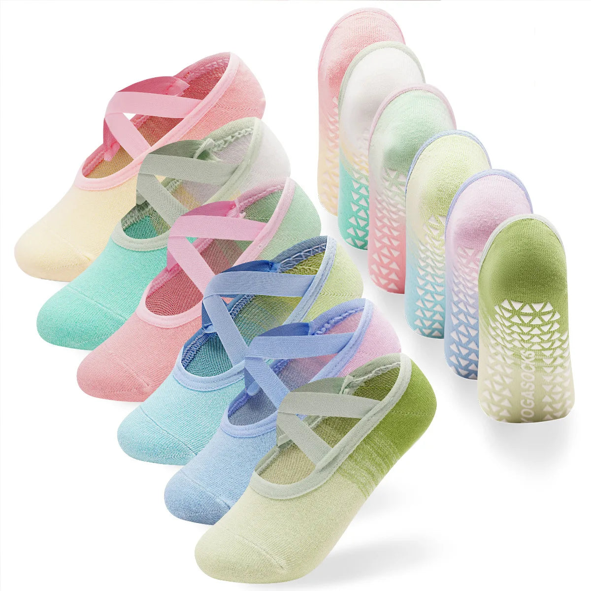 Non-Slip Pilates Grip Socks for Women – 6 Pairs Value Pack product image