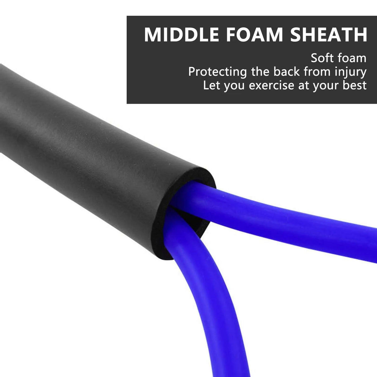 Resistance Band with Comfort Handles – 25, 30 & 35 lb for Pilates, Strength & Flexibility Training