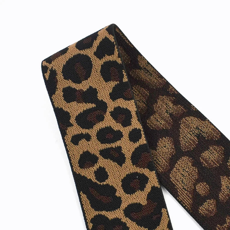 Leopard Print Elastic Resistance Band – Pilates Stretch & Workout product image