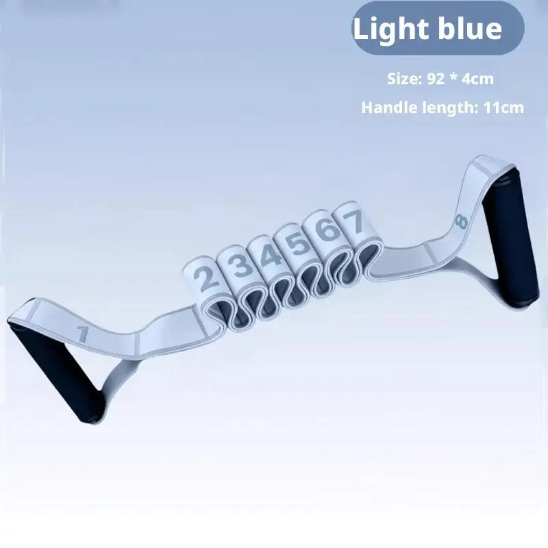 Pilates Stretch Resistance Band – 8-Level Multi-Segment for Yoga, Dance & Flexibility Training